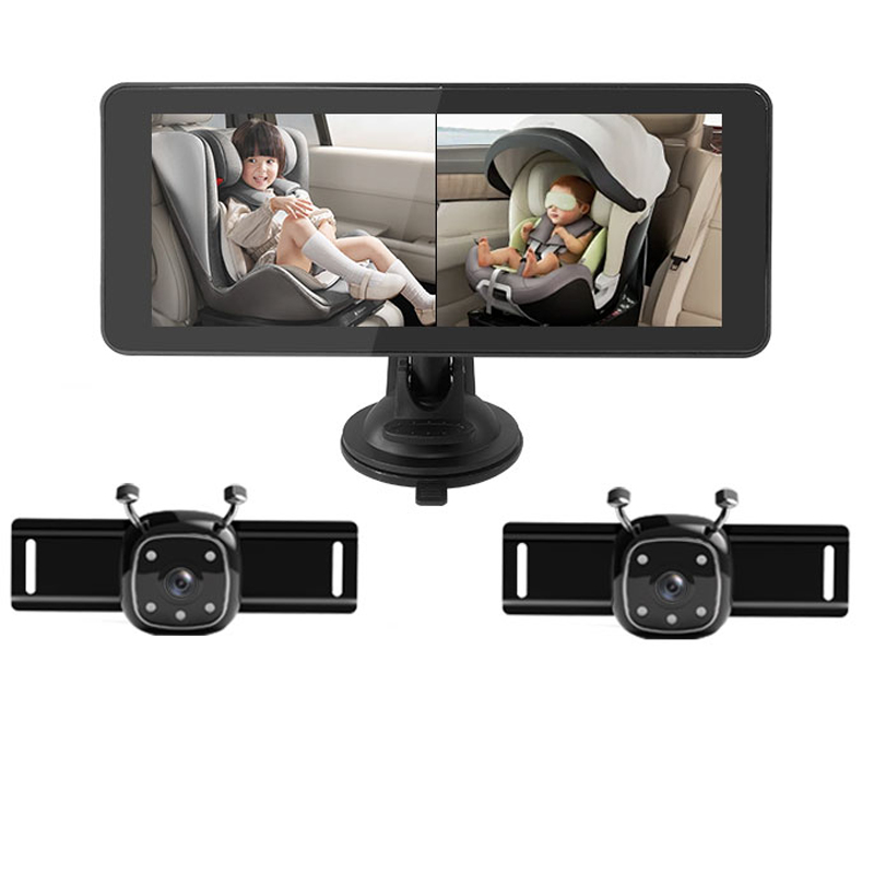 Baby Monitor Split Screen - Kamera samochodowa HD 2CH do monitorowania