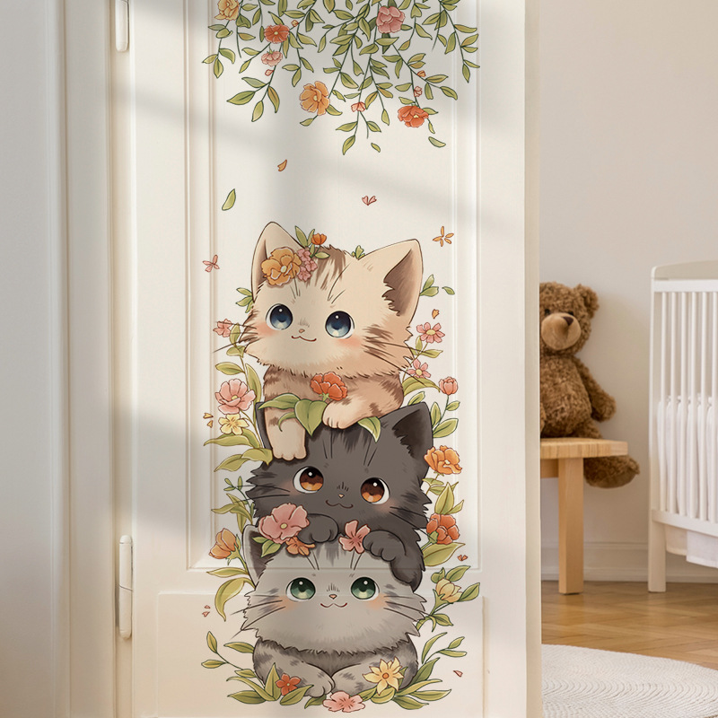 Baby Nursery Ideas Girl - Słodki kociak winylowe naklejki ścienne dla