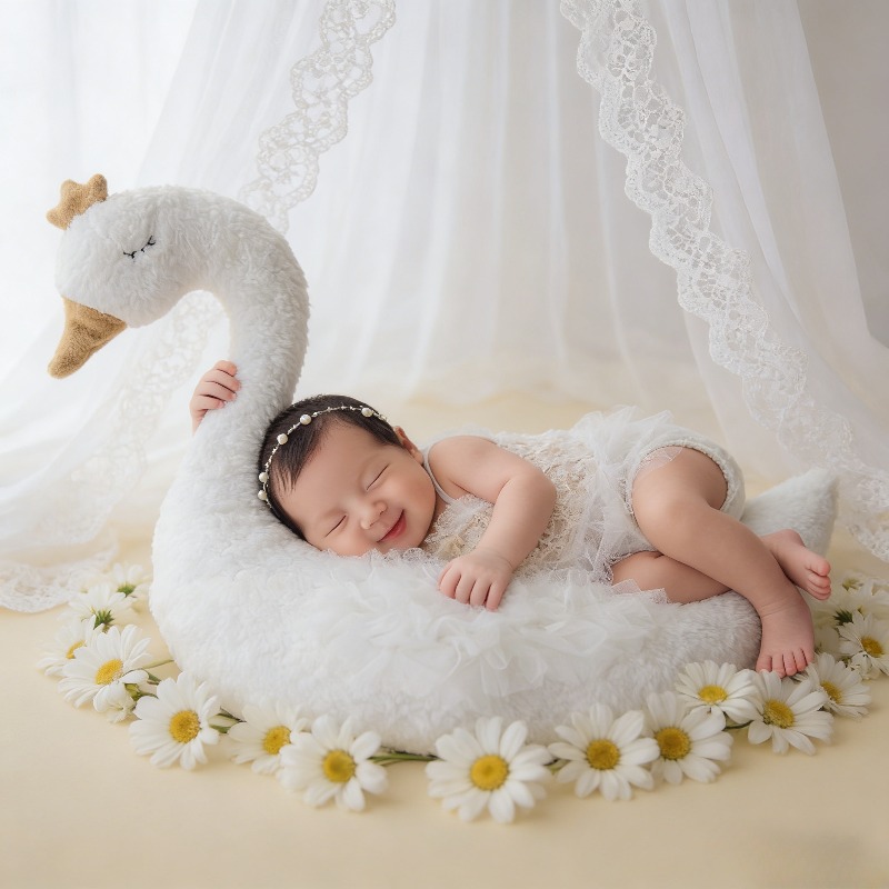 Baby Nursery Set - Zestaw rekwizytów do sesji noworodkowej: koronkowy