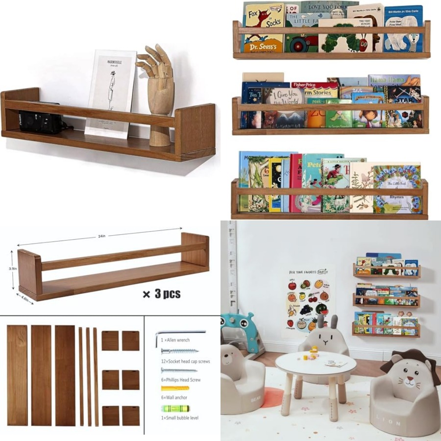 Baby Nursery Bookshelf - Półki do pokoju dziecięcego, wiszące półki