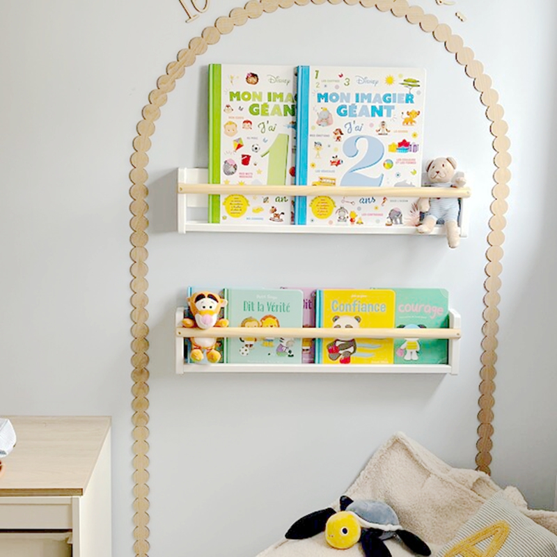 Wall Decal Nursery - Nowoczesny, surowy drewniany łuk ścienny do