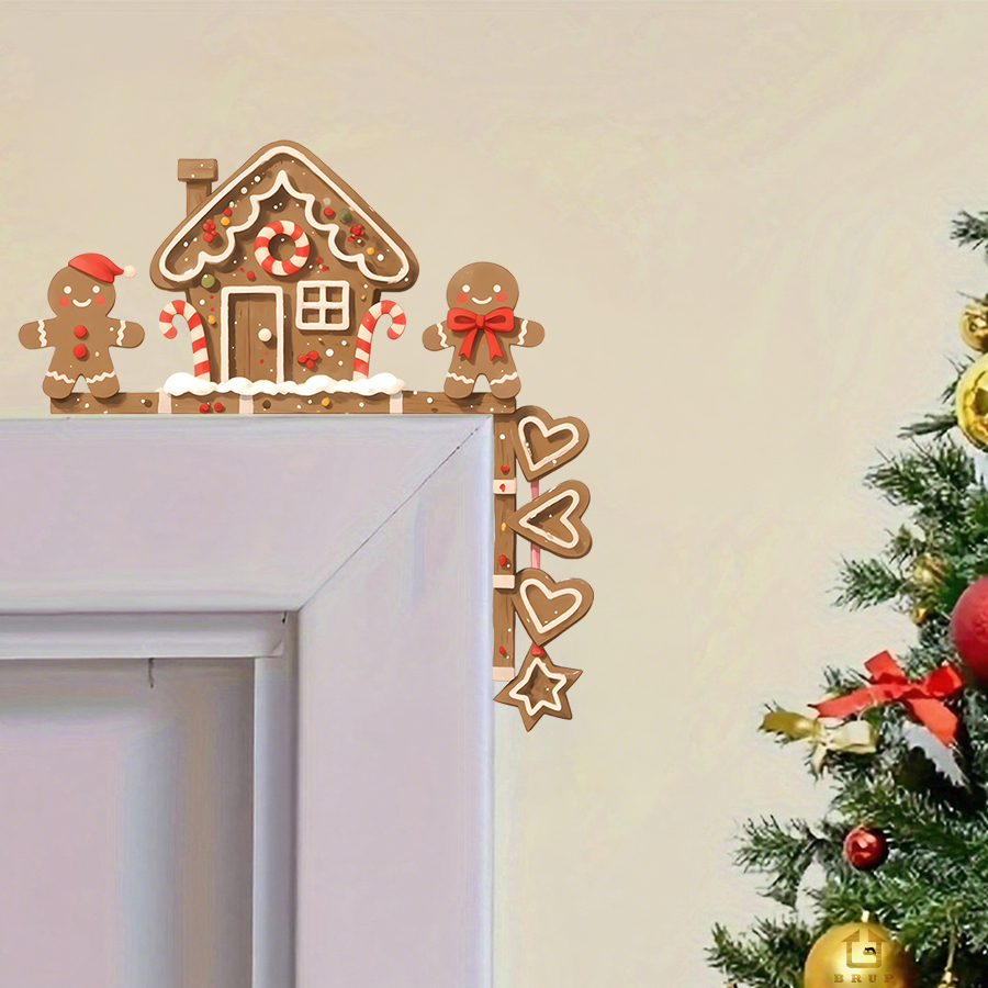 Baby Nursery Decals - Naklejka Ścienna Świąteczna Piernikowy Domek i