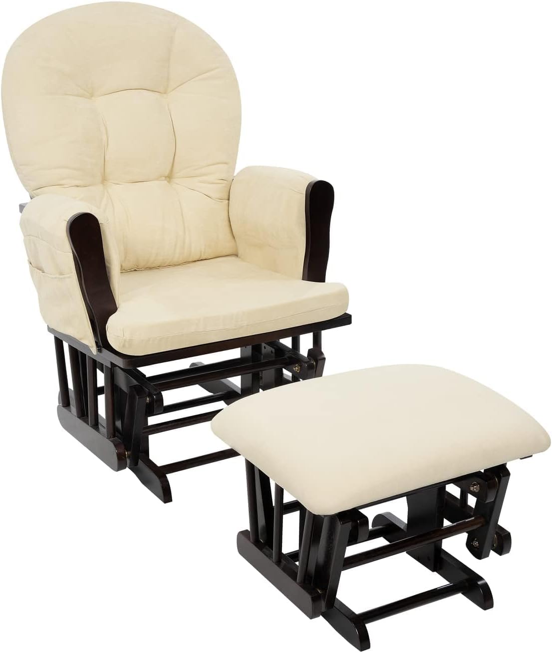Baby Nursery Rocking Chair - Wyściełane krzesło bujane do wnętrz z