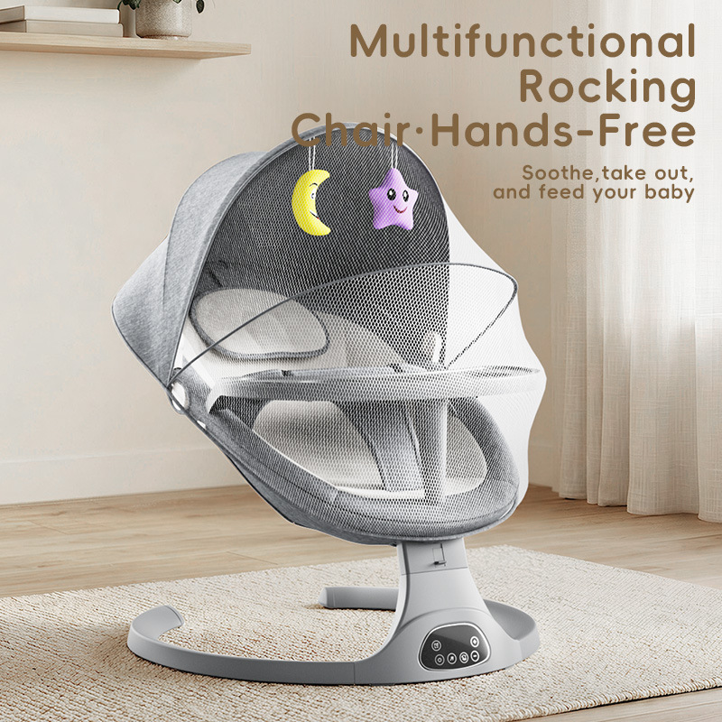 Baby Nursery Rocking Chair - Elektryczne krzesełko-bujaczek dla niemowląt, bujaczek uspokajający