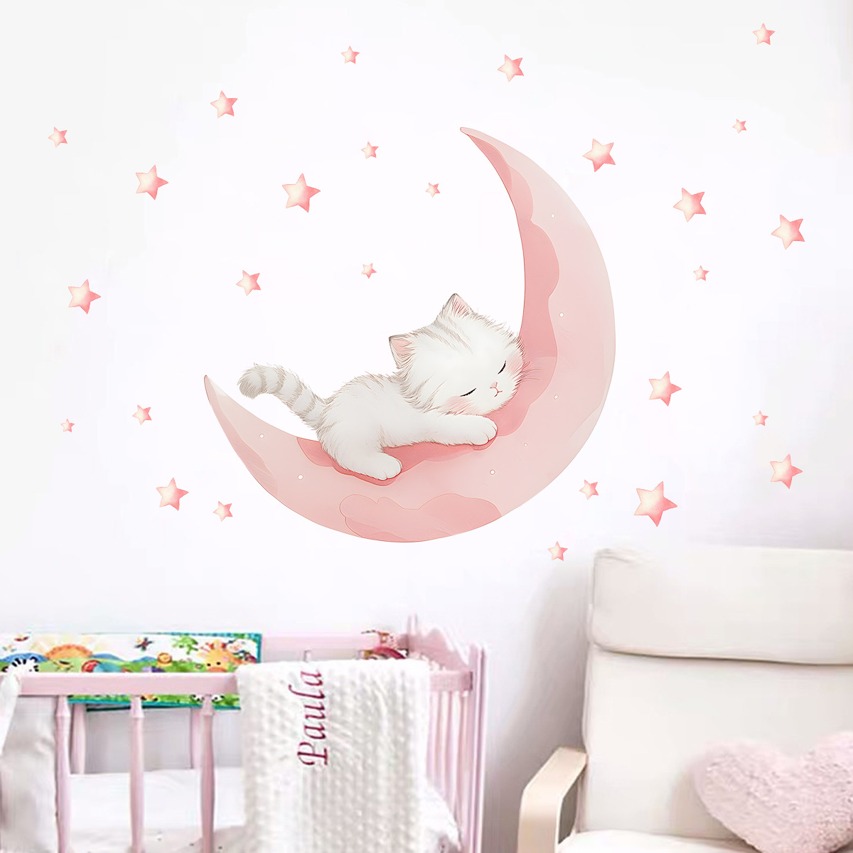 Baby Nursery Vinyl - Naklejki ścienne do pokoju dziecięcego: kreskówkowy