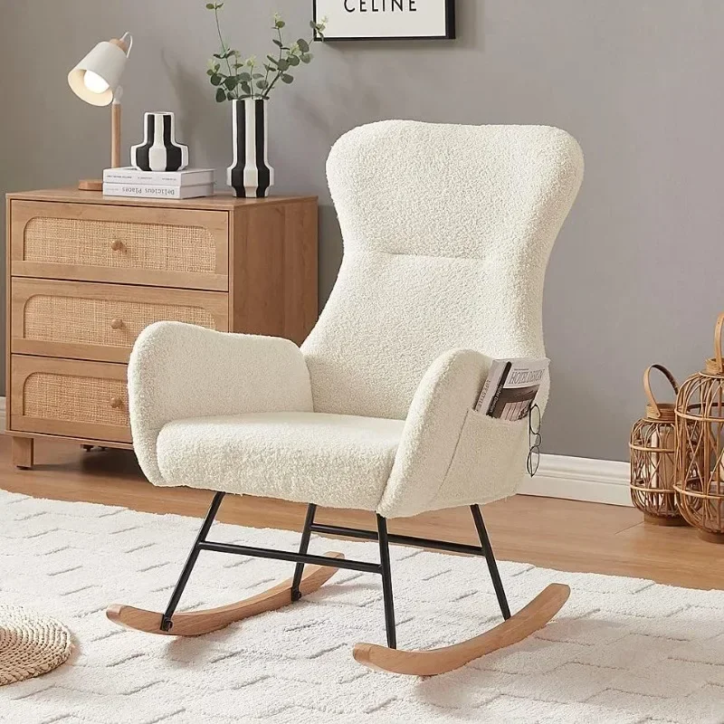 Baby Nursery Rocking Chair - Fotel bujany Hansones do pokoju dziecięcego,