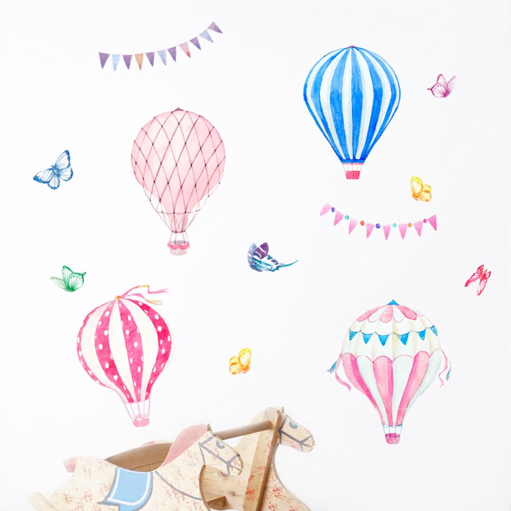 Baby Nursery Murals - Naklejka ścienna z balonem na ogrzane
