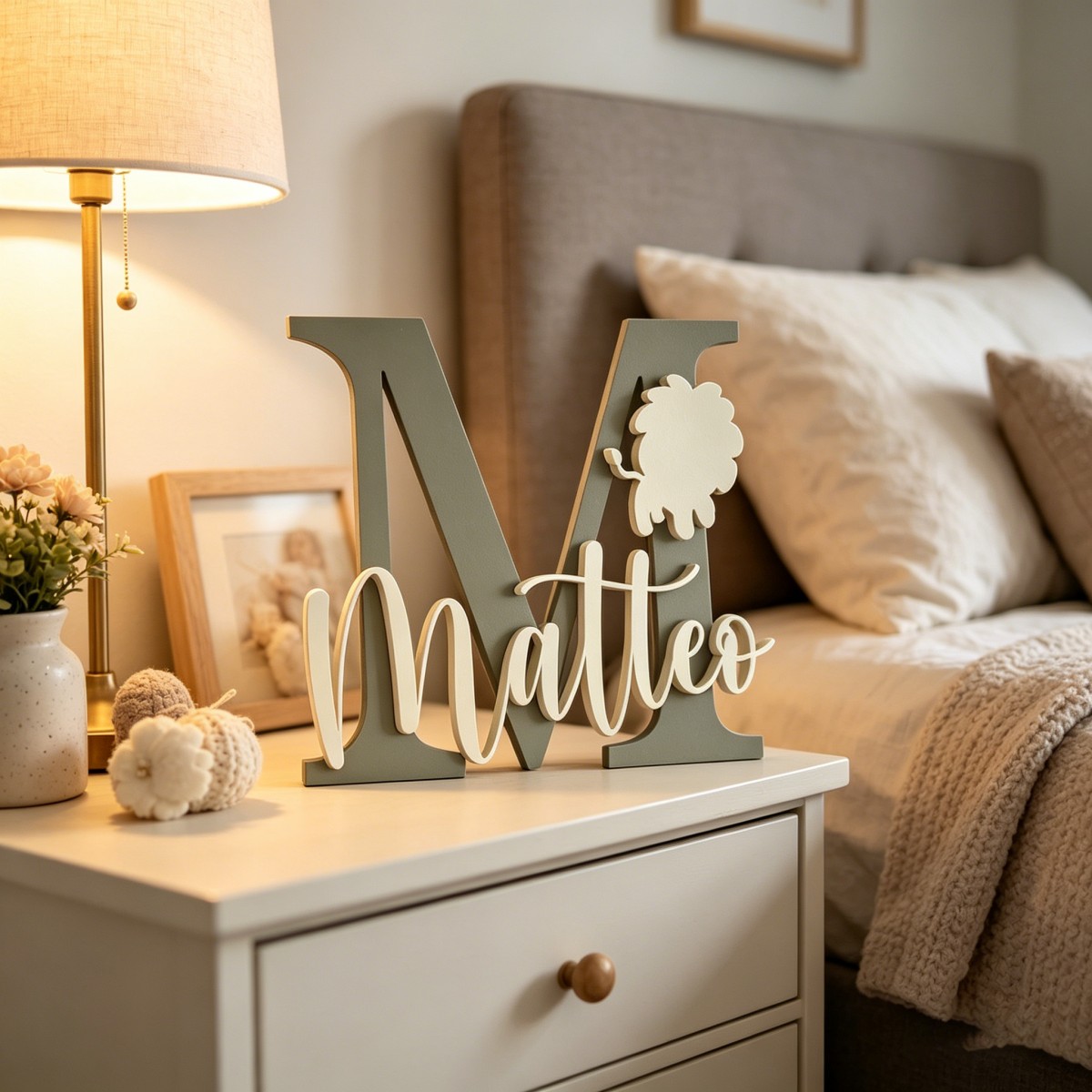 Baby Nursery Kids - 1 szt. Personalizowana drewniana tabliczka z