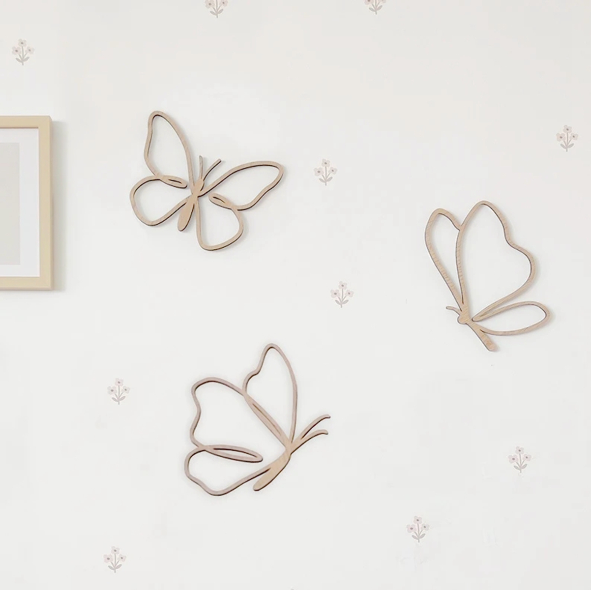 Baby Nursery Needs - Drewniane motyle, drewniana dekoracja ścienna, motyle