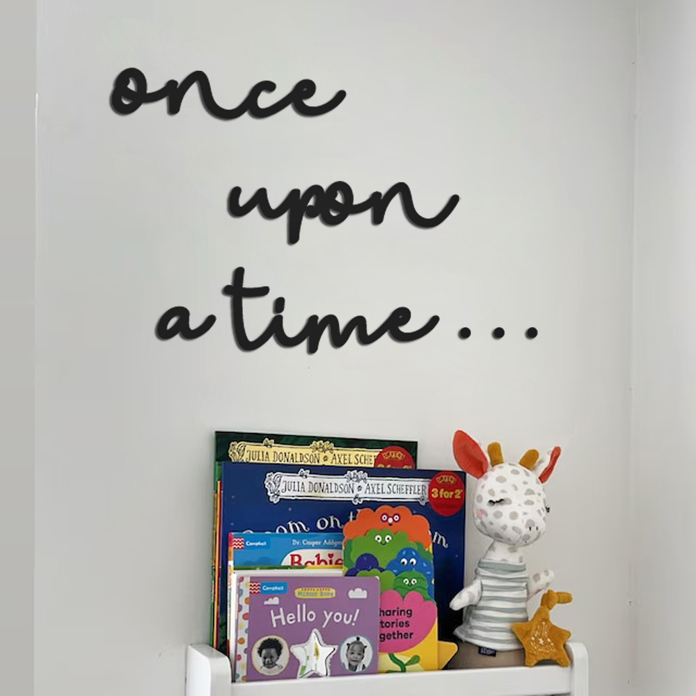 Baby Nursery Bookshelf - Dawno temu dekoracja ścienna z drewna