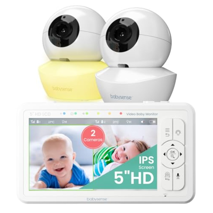 Baby Monitor Split Screen - Niania elektroniczna do pokoju dziecięcego, plastikowe