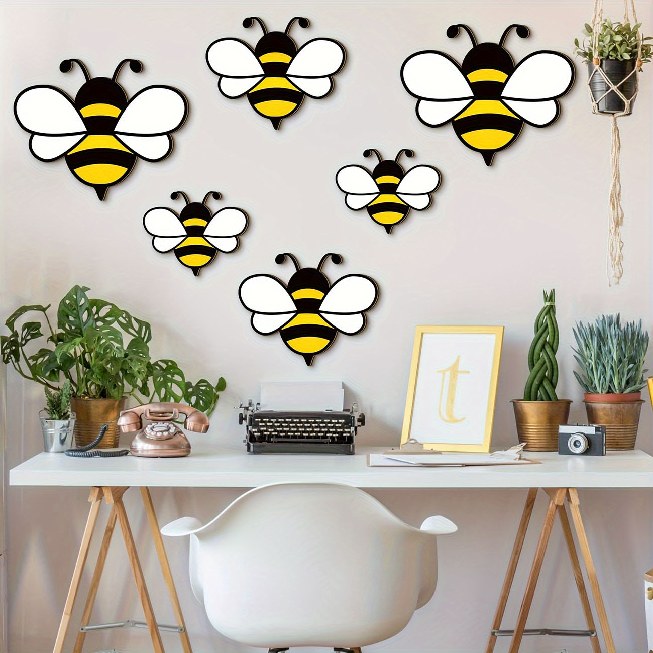 Baby Nursery Decals - 6 szt. Urocze drewniane naklejki ścienne
