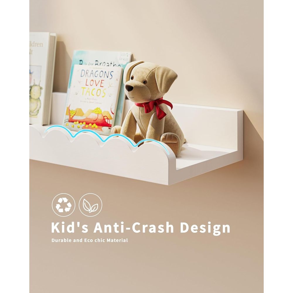 4 sztuki białych półek wiszący – Baby Nursery Bookshelf recenzja i cena