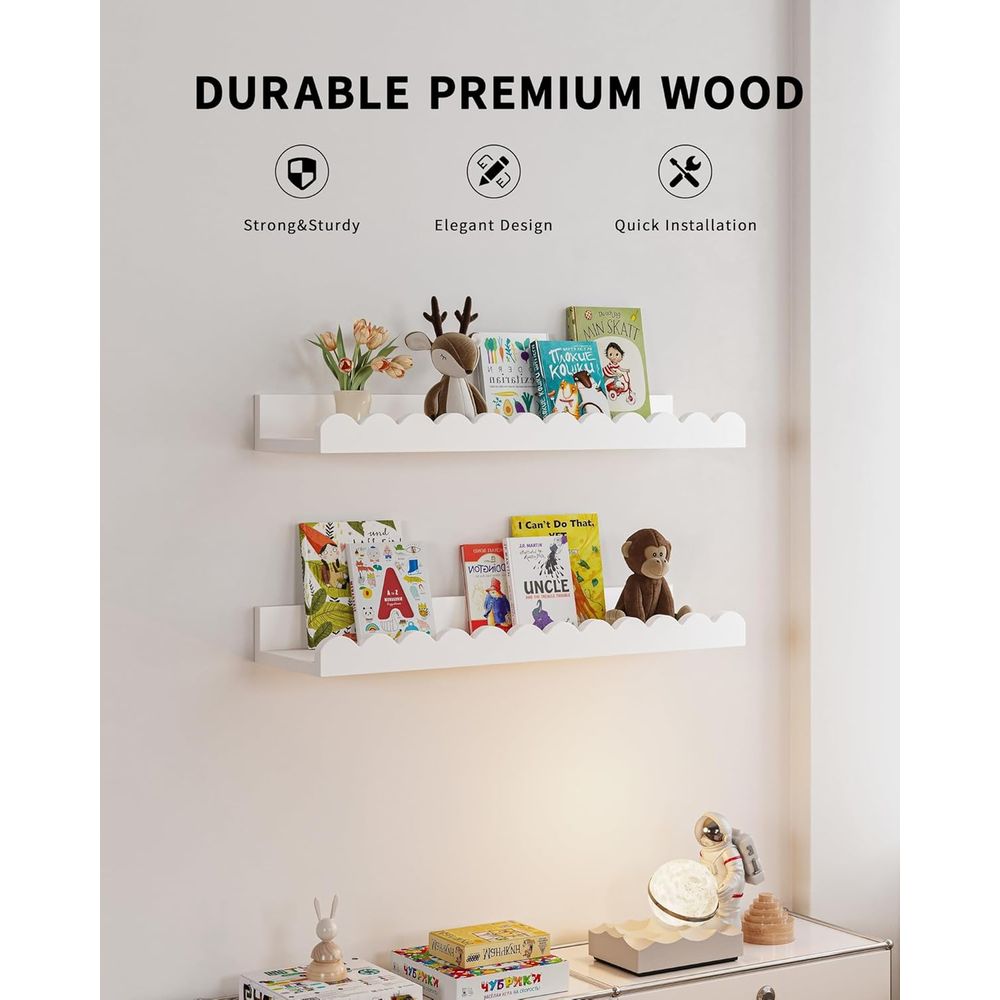 4 sztuki białych półek wiszący – Baby Nursery Bookshelf recenzja i cena