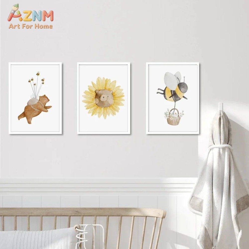 AZNM Akwarelowy Niedźwiedź Lis – Baby Nursery Kids recenzja i cena