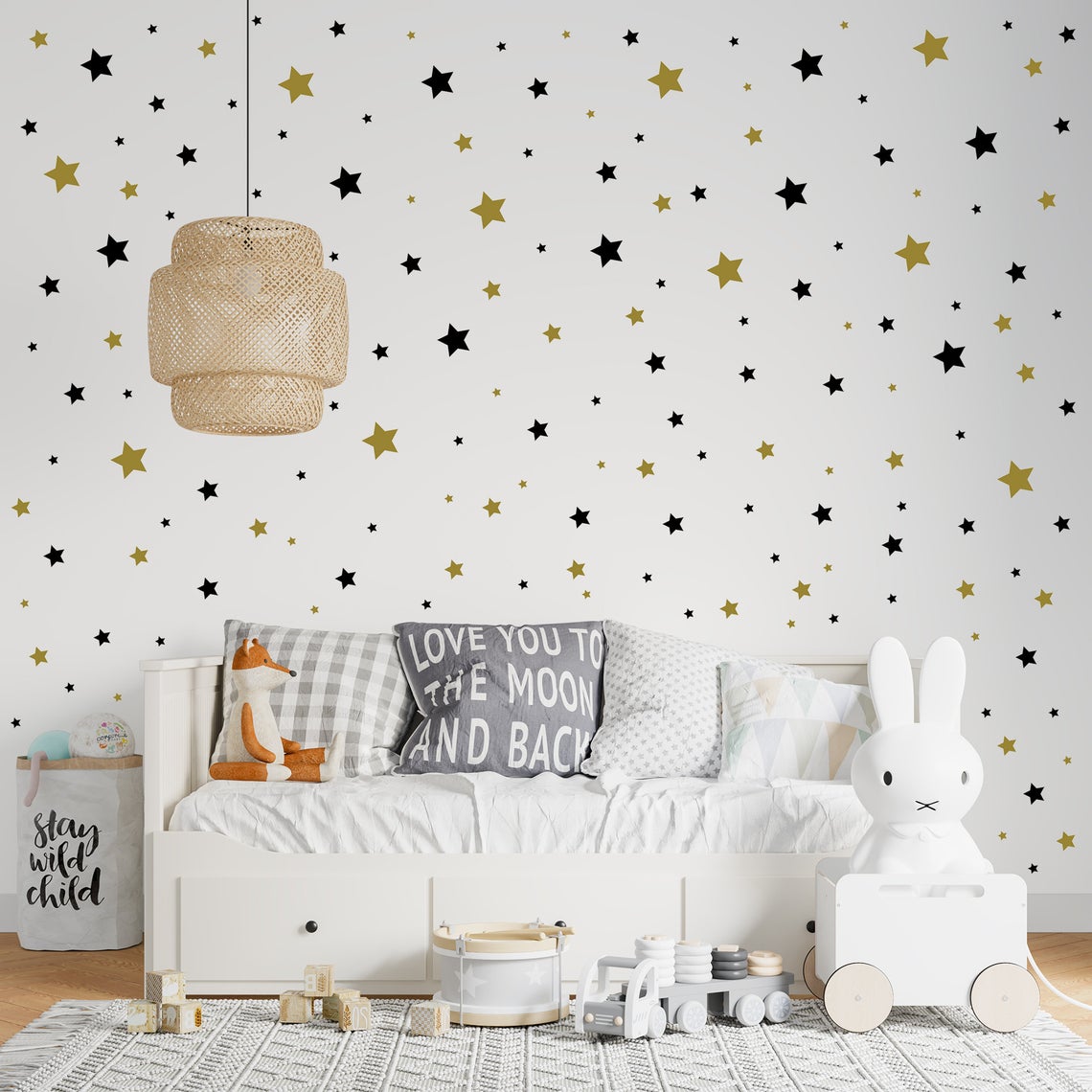 Cartoon 65Pcs Star Wall Sticke – Baby Nursery Decals recenzja i cena