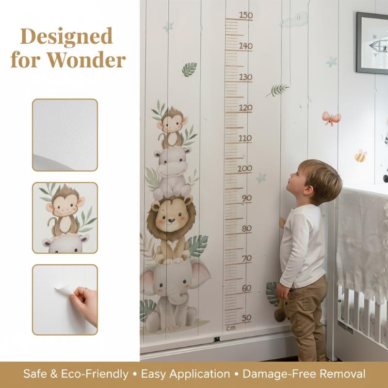 Nowa naklejka z miarką wzrostu – Baby Nursery Jungle Wallpaper recenzja i cena