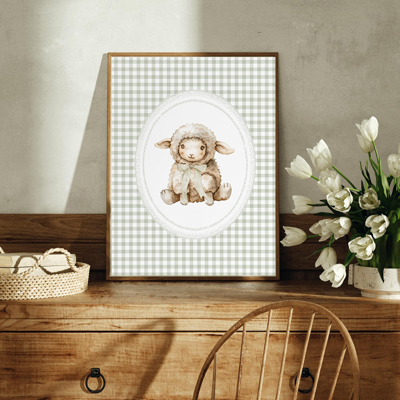 Vintage Plakat na Płótnie z Ba – Baby Nursery Green recenzja i cena