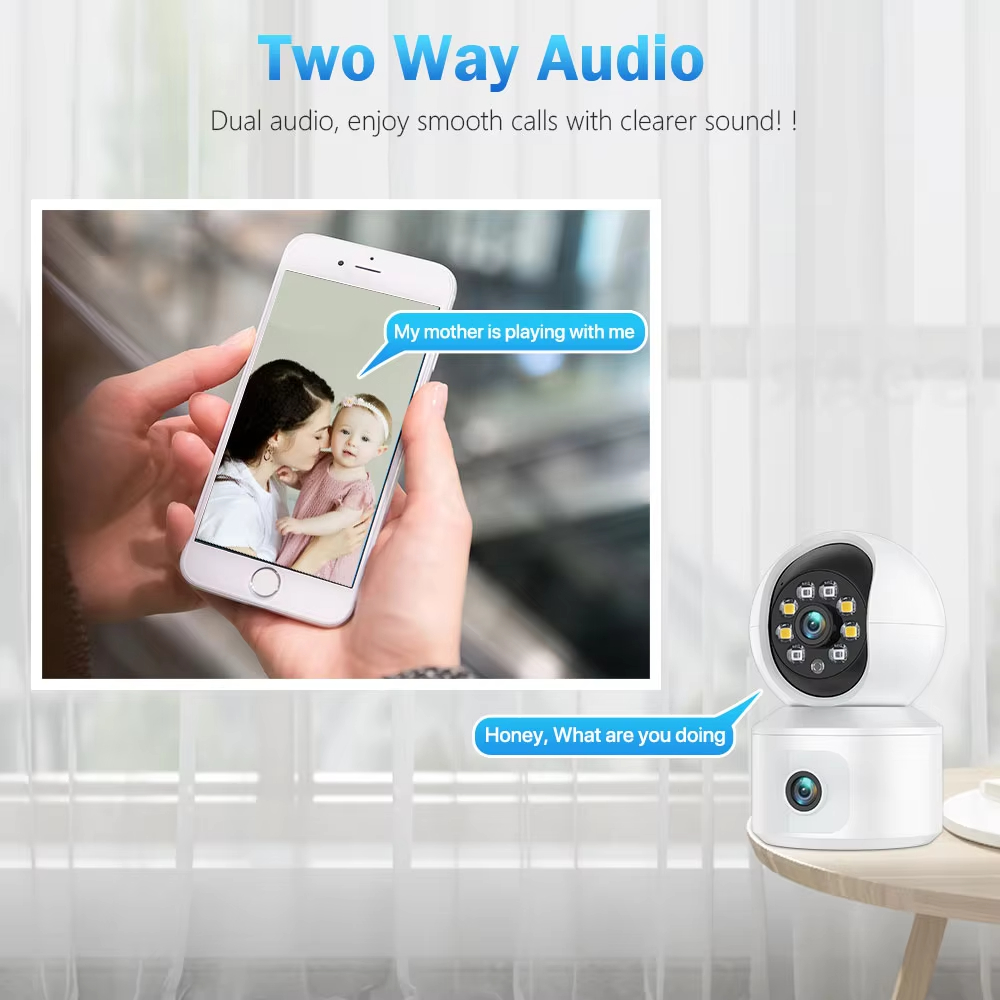Kamera IP WiFi 6MP iCsee z pod – Baby Monitor Split Screen recenzja i cena