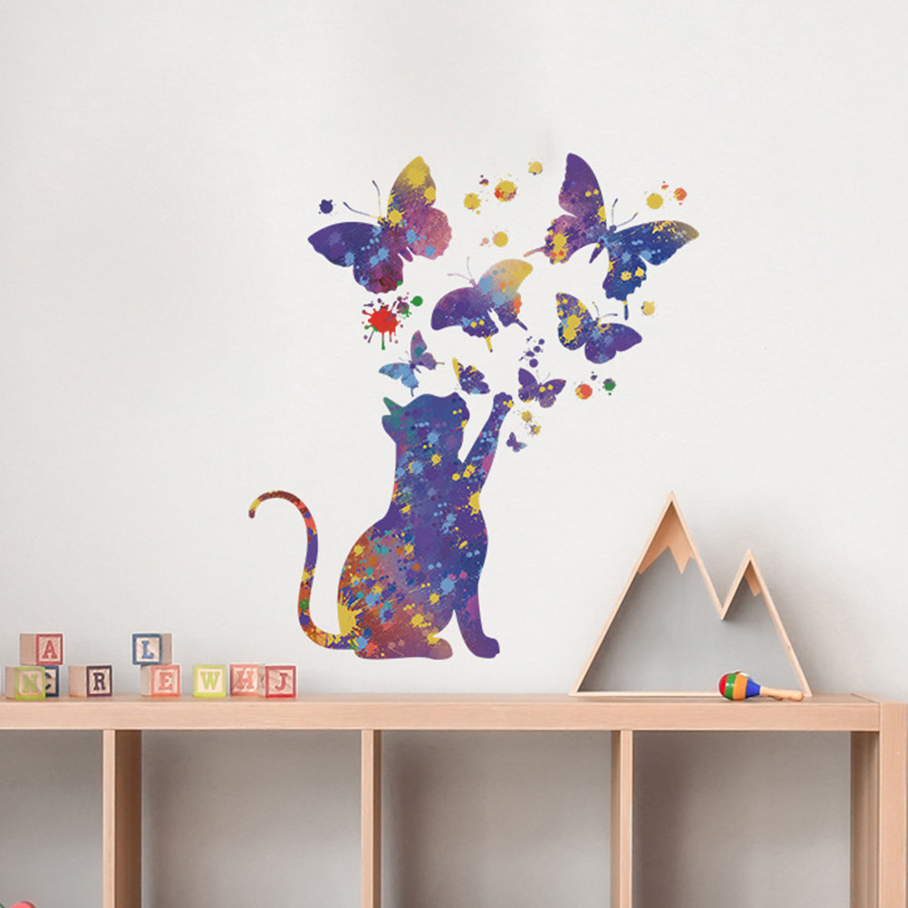 2 arkusze naklejek z kotami na – Wall Decal Nursery recenzja i cena