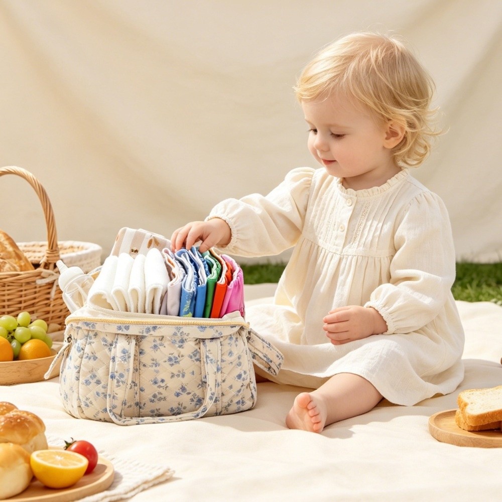Modna pikowana torba dla mamy, – Baby Nursery Bags recenzja i cena