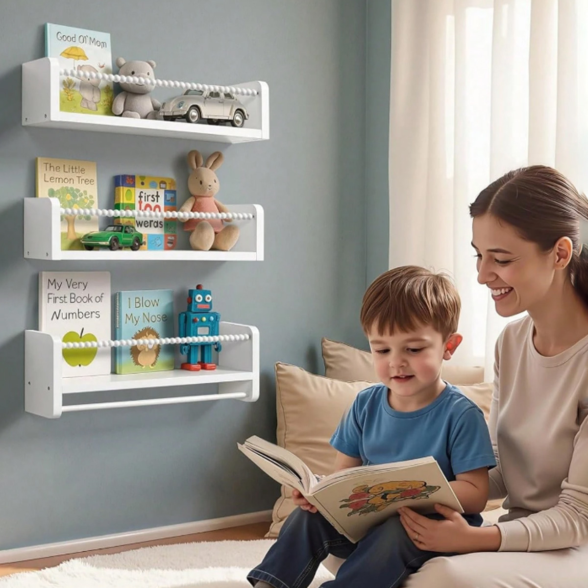 Półki na książki do pokoju dzi – Baby Nursery Bookshelf recenzja i cena