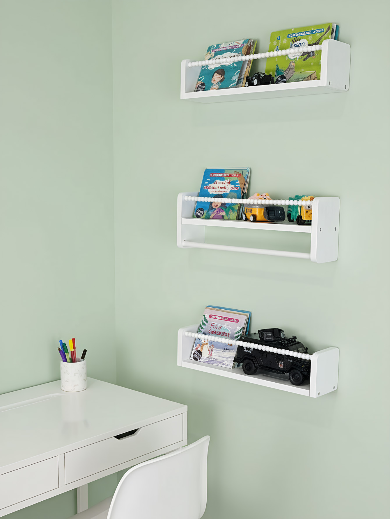 Półki na książki do pokoju dzi – Baby Nursery Bookshelf recenzja i cena