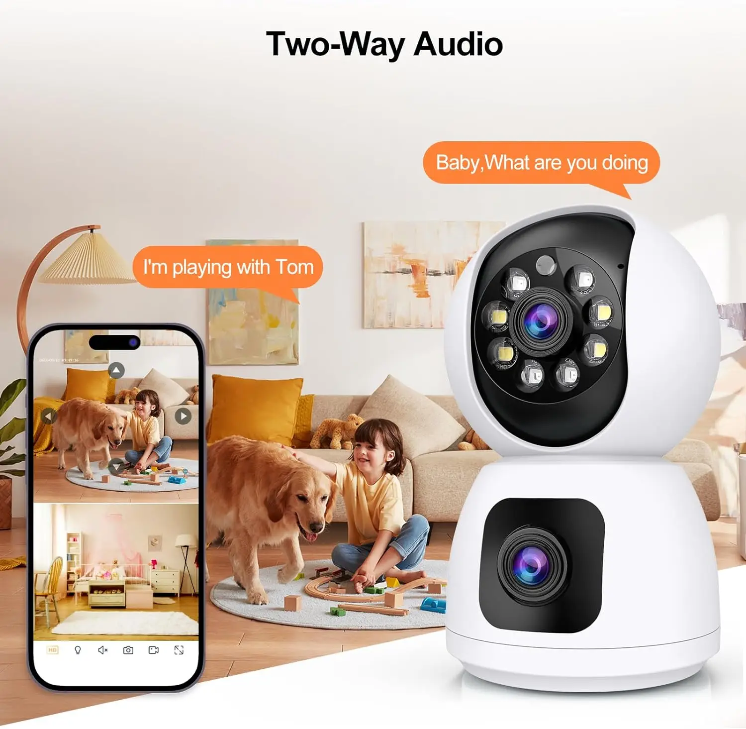 Kamera Tuya 4K 8MP HD WiFi Wew – Baby Monitor Split Screen recenzja i cena