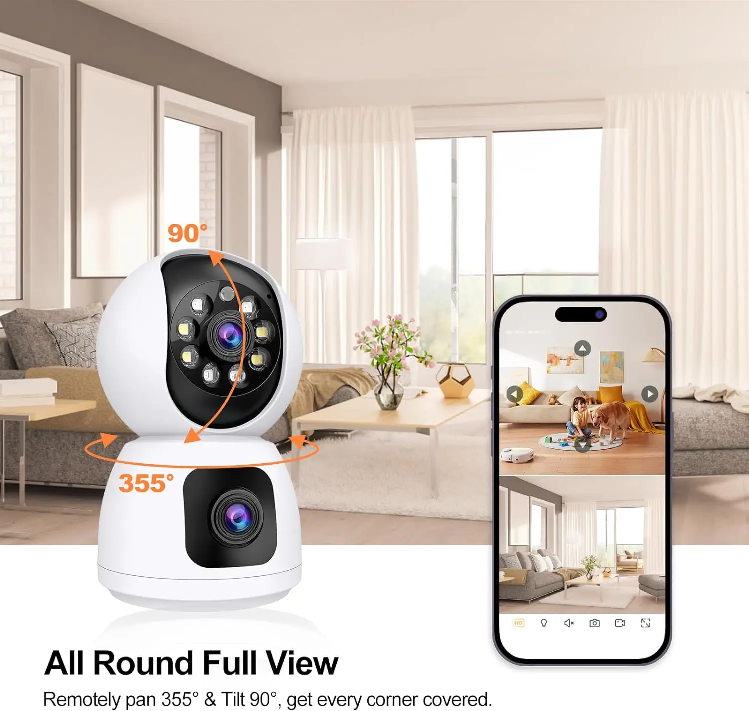Kamera Tuya 4K 8MP HD WiFi Wew – Baby Monitor Split Screen recenzja i cena