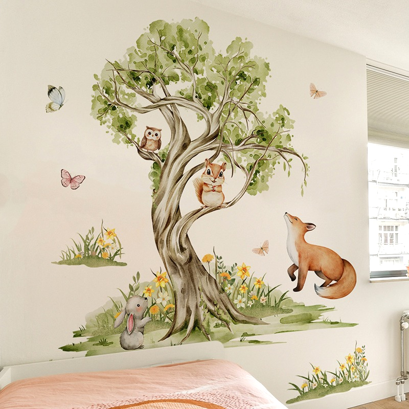 Naklejka Ścienna Akwarelowy La – Baby Nursery Jungle Wallpaper recenzja i cena