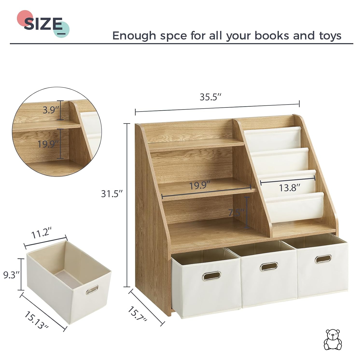 Drewniany regał na książki i z – Baby Nursery Bookshelf recenzja i cena