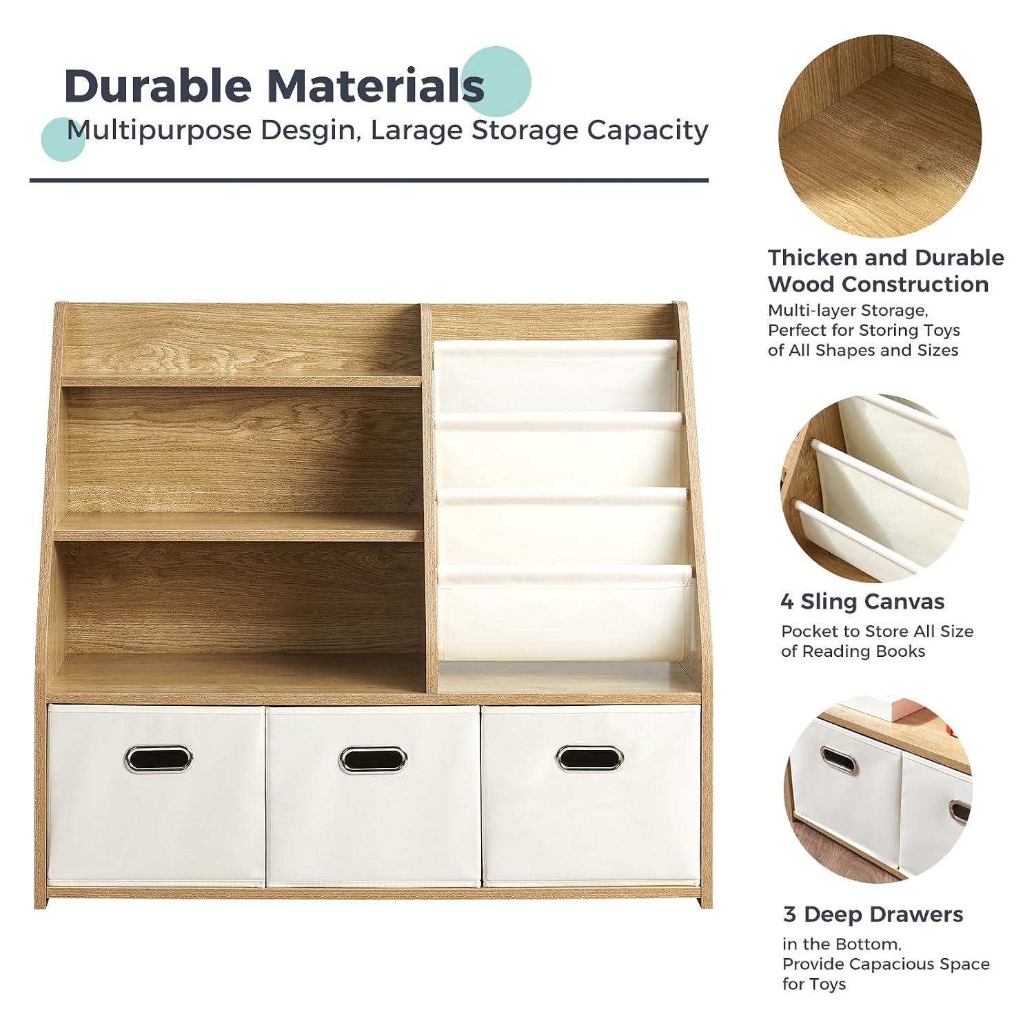 Drewniany regał na książki i z – Baby Nursery Bookshelf recenzja i cena