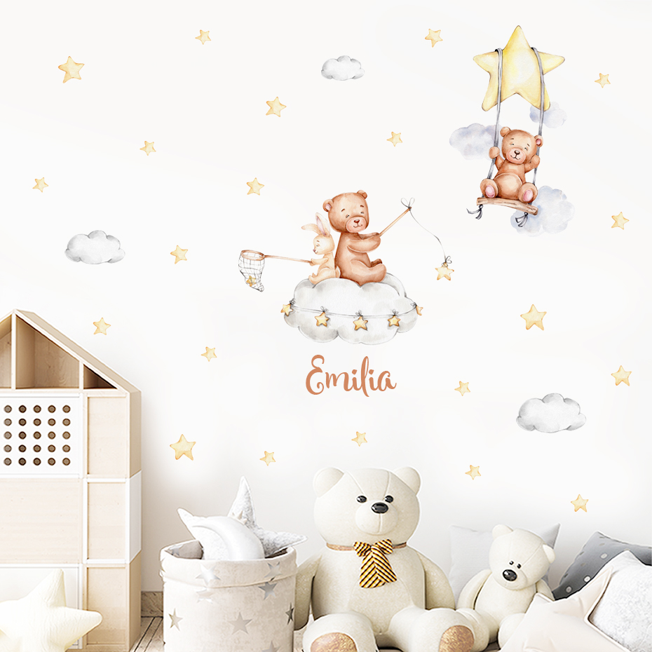 Naklejki ścienne z imieniem dz – Baby Nursery Murals recenzja i cena