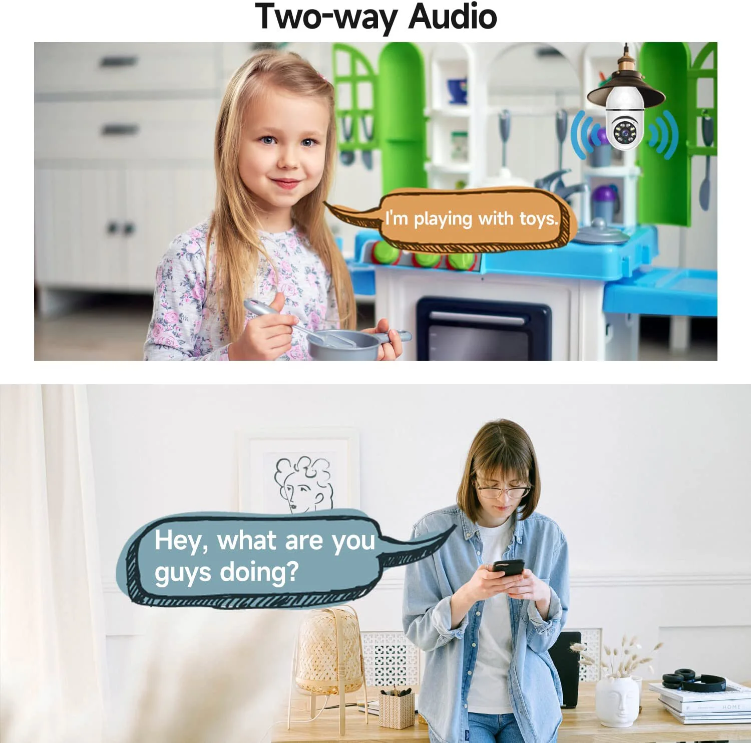 Kamera monitorująca w żarówce  – Baby Monitor Split Screen recenzja i cena