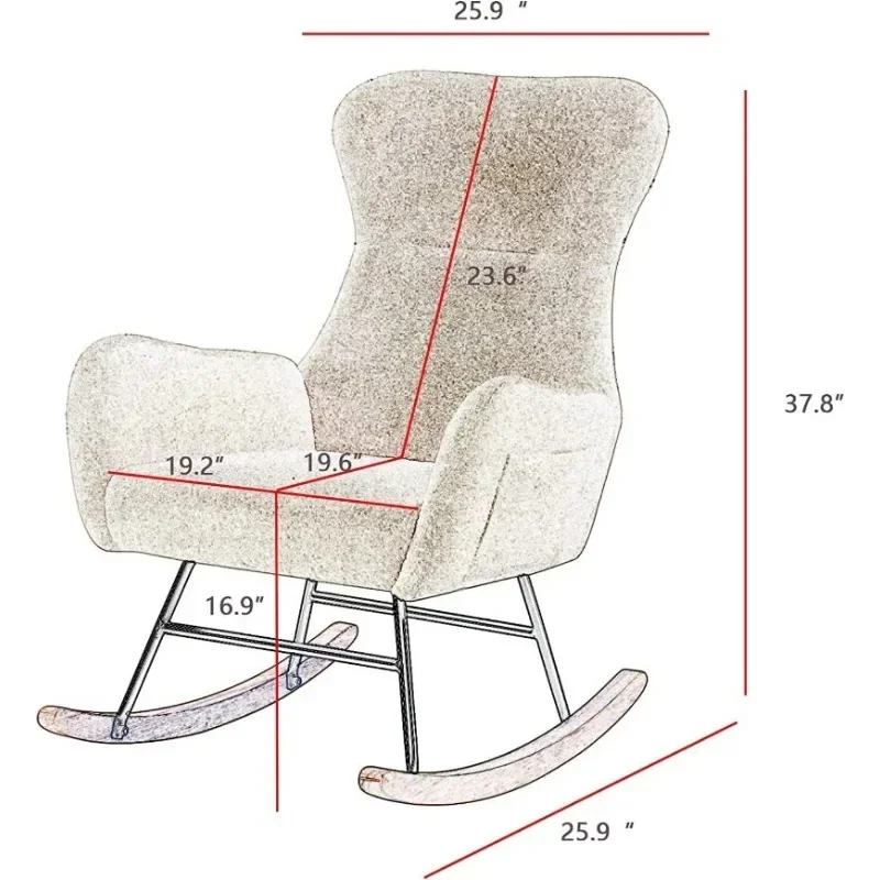 Fotel bujany Hansones do pokoj – Baby Nursery Rocking Chair recenzja i cena