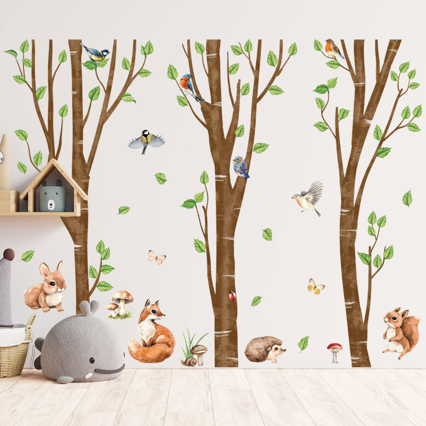 Duża naklejka ścienna z motywe – Baby Nursery Jungle Wallpaper recenzja i cena