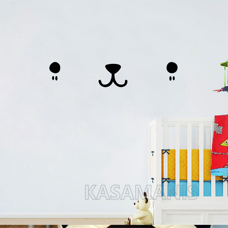 Śliczne twarz Kawaii ścienne a – Baby Nursery Murals recenzja i cena
