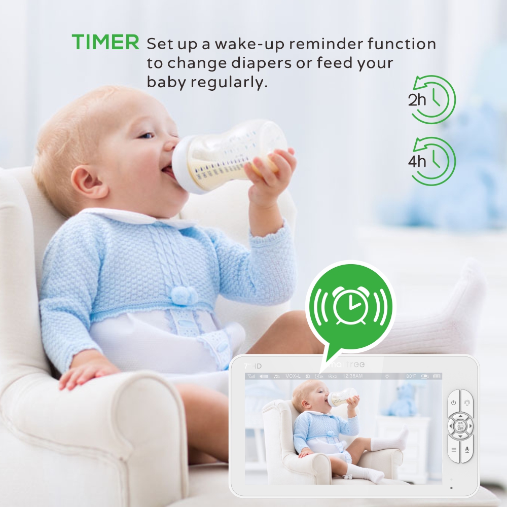 7-calowy monitor wideo HD dla  – Baby Monitor Split Screen recenzja i cena