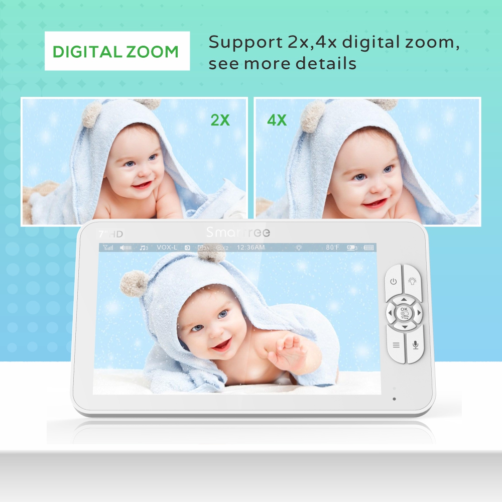 7-calowy monitor wideo HD dla  – Baby Monitor Split Screen recenzja i cena