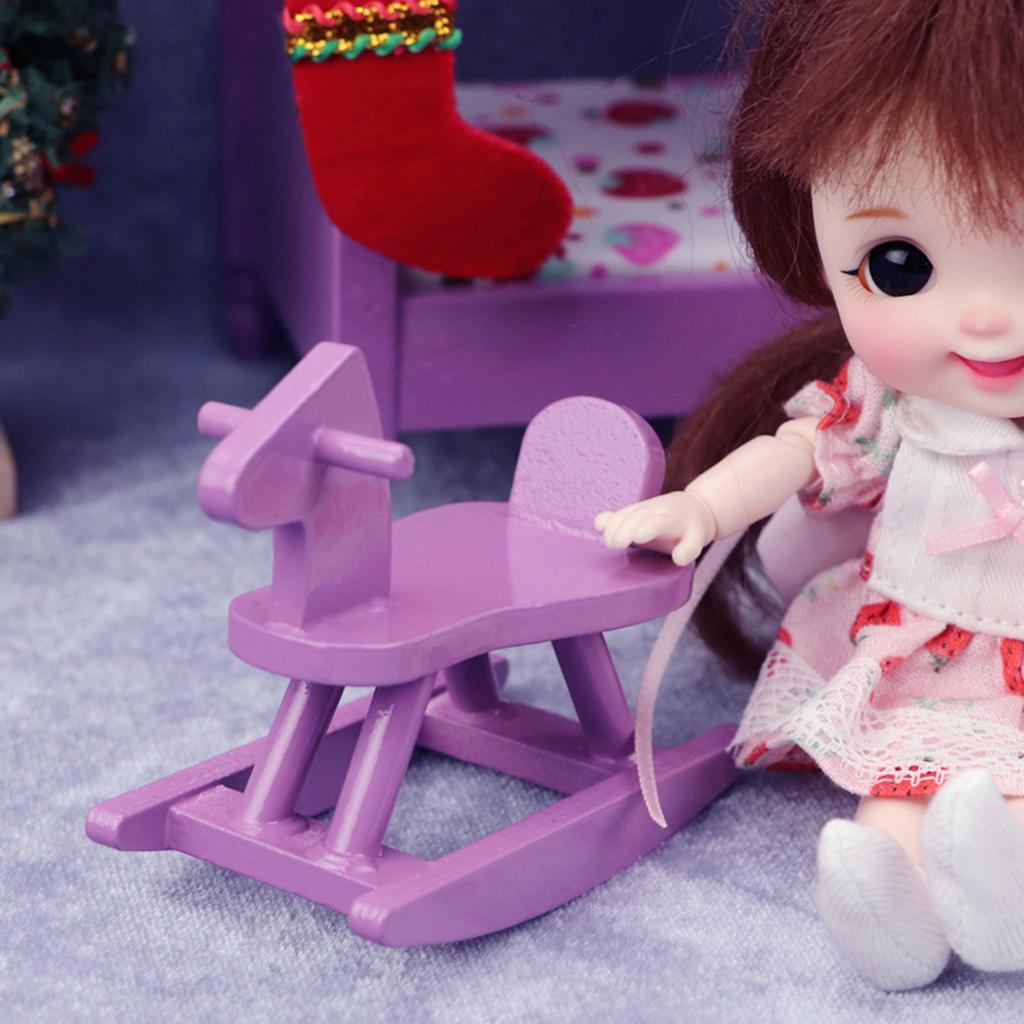 Mini Drewniany Domek dla Lalek – Baby Nursery Rocking Chair recenzja i cena