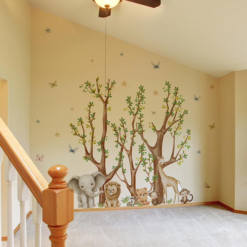 Naklejka ścienna Jungle Safari – Baby Nursery Jungle Wallpaper recenzja i cena
