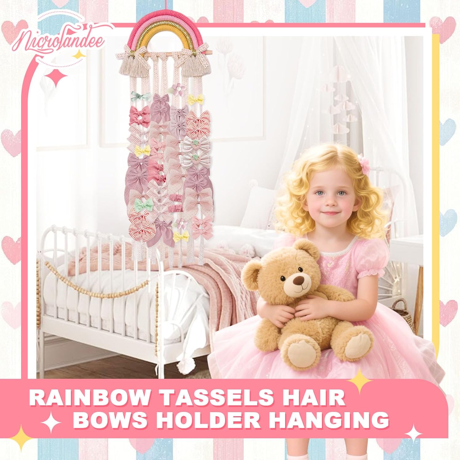 Uchwyt na tęczowe kokardy do w – Baby Nursery Ideas Girl recenzja i cena