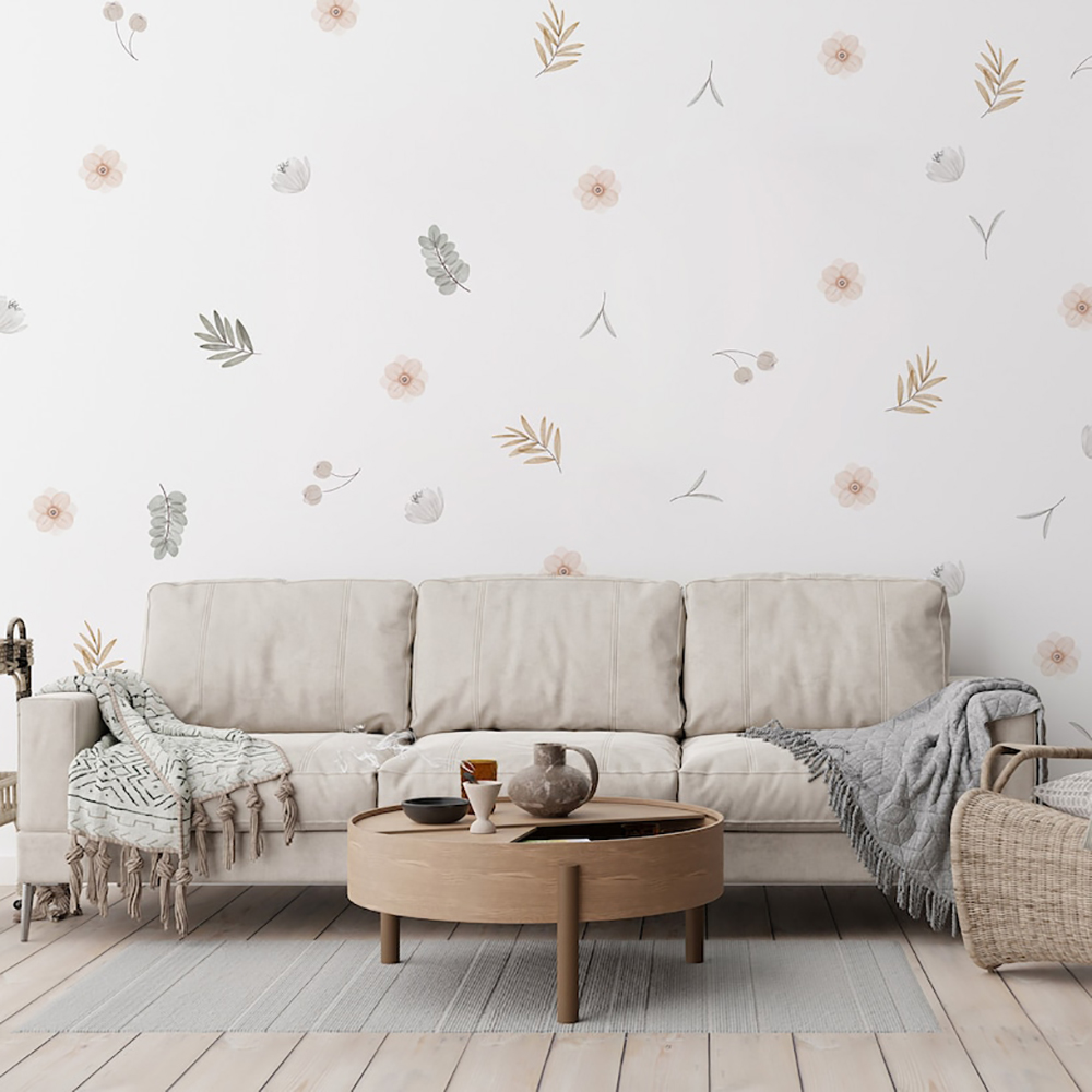 Boho Leaves Botanical DIY Nakl – Baby Nursery Murals recenzja i cena