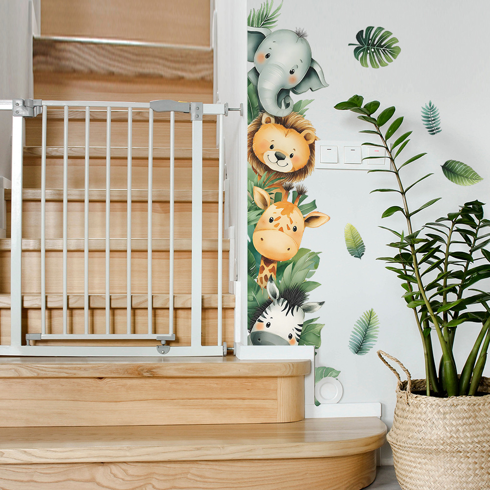 Naklejka na ścianę/dziewiarski – Baby Nursery Jungle Wallpaper recenzja i cena