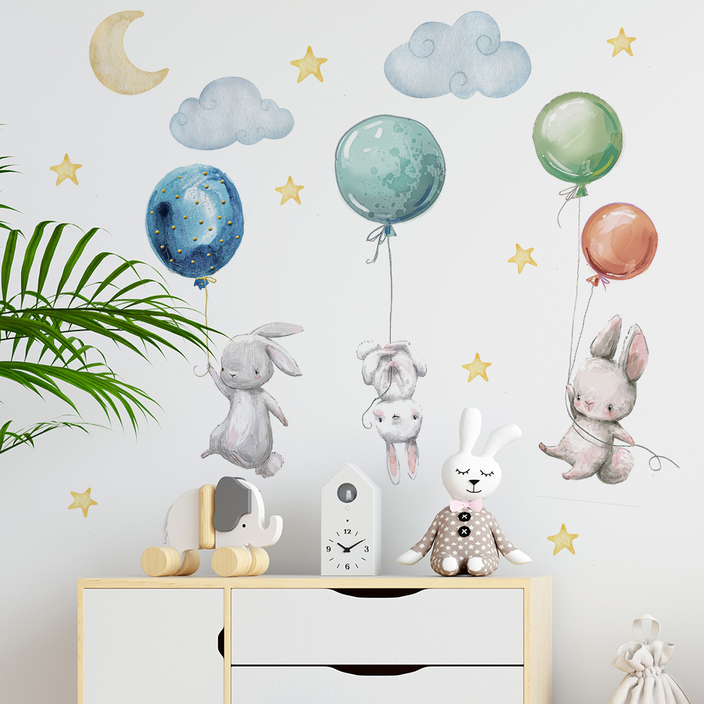 Śliczne Urocze Latające Królik – Baby Nursery Murals recenzja i cena