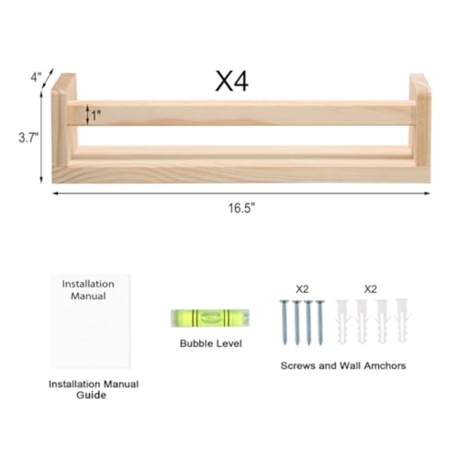 Zestaw 4 półek do pokoju dziec – Baby Nursery Bookshelf recenzja i cena