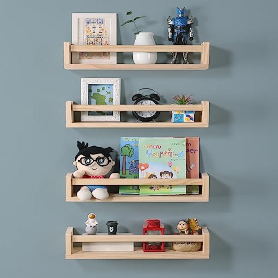 Zestaw 4 półek do pokoju dziec – Baby Nursery Bookshelf recenzja i cena