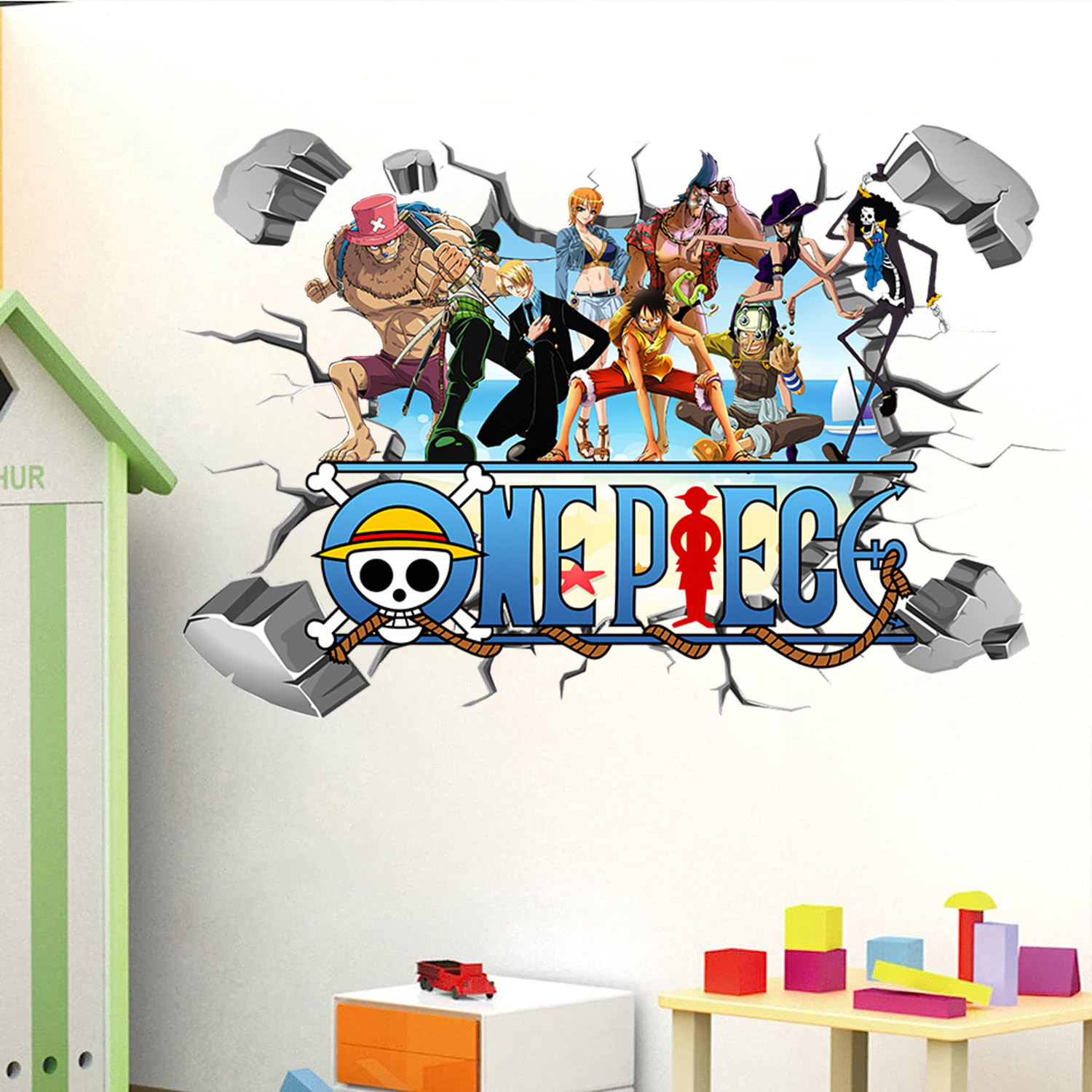 Naklejki ścienne 3D z Luffy z  – Baby Nursery Decals recenzja i cena