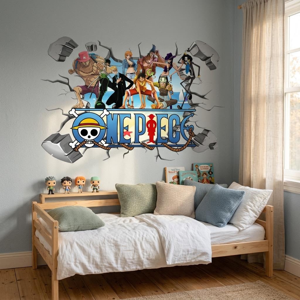 Naklejki ścienne 3D z Luffy z  – Baby Nursery Decals recenzja i cena