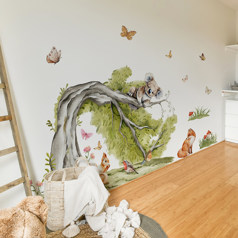 Naklejka Ścienna Dżungla Duże  – Baby Nursery Jungle Wallpaper recenzja i cena